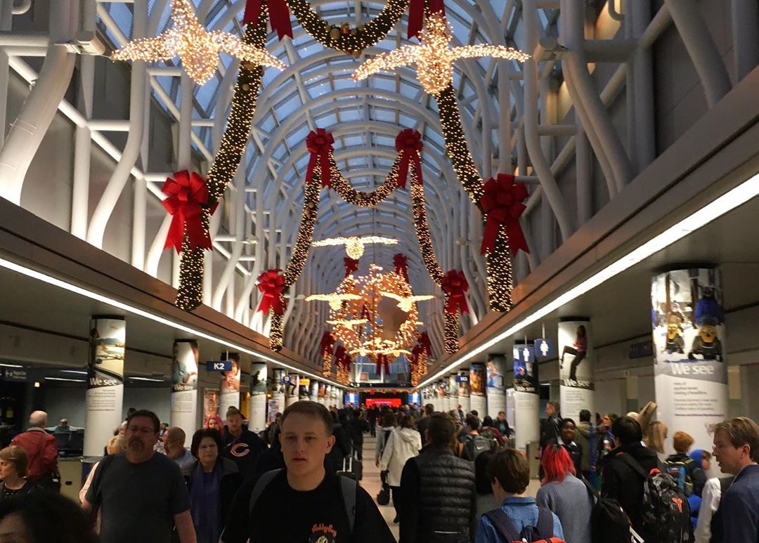 Christmas at Chicago O’Hare Airport