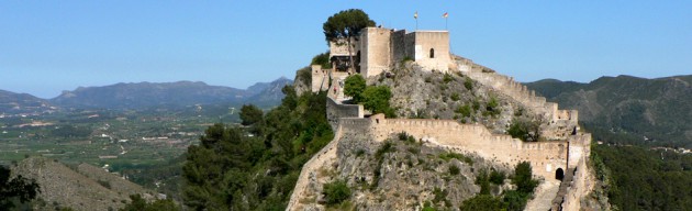 Castillo de Xátiva en Valencia. Un cálido día de mayo de 2009